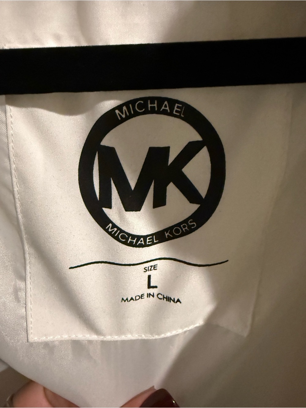 Michael Kors White Jacket with Black MK Logo - Picture 2 of 3